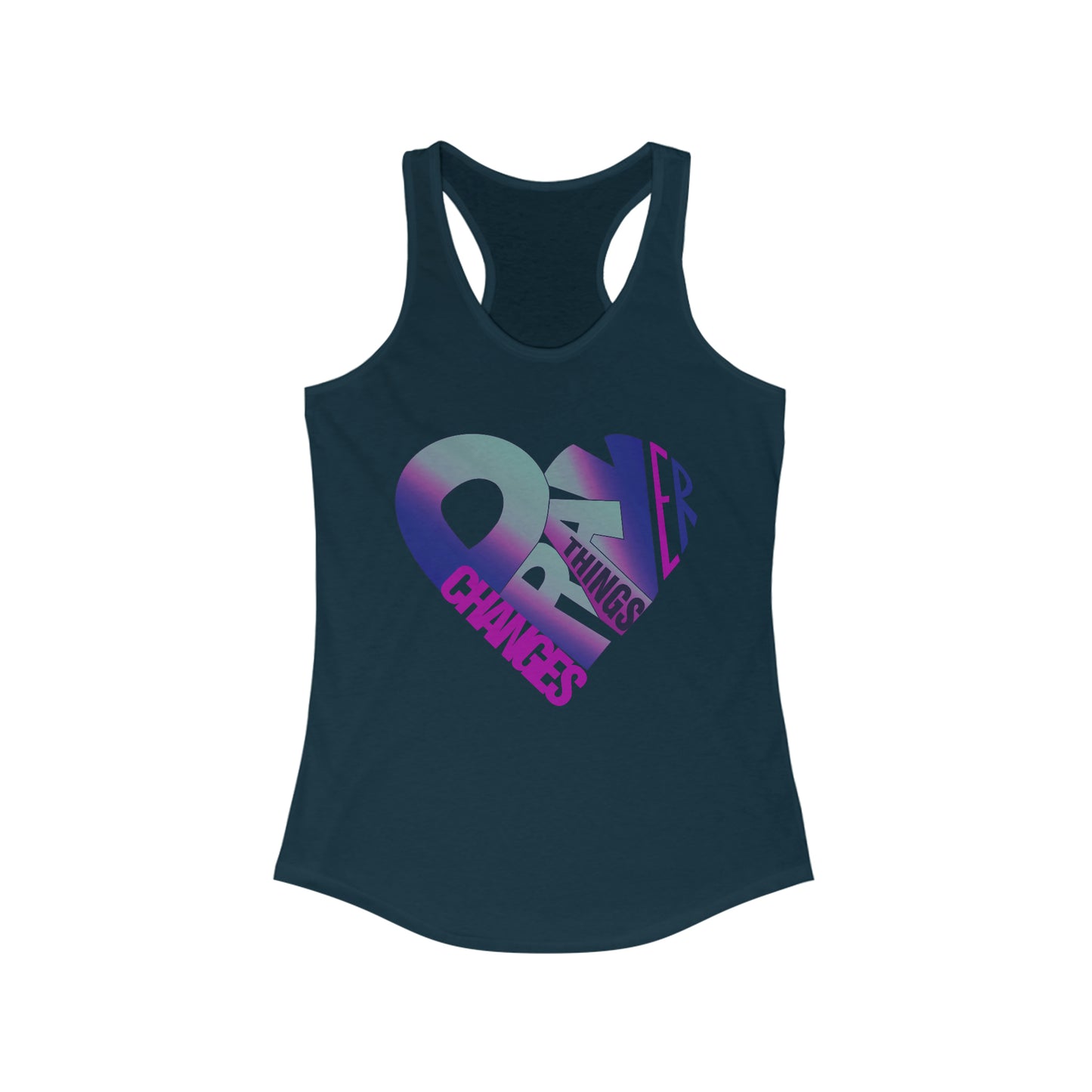 (Prayer Change s Things) Women's Ideal Racerback Tank