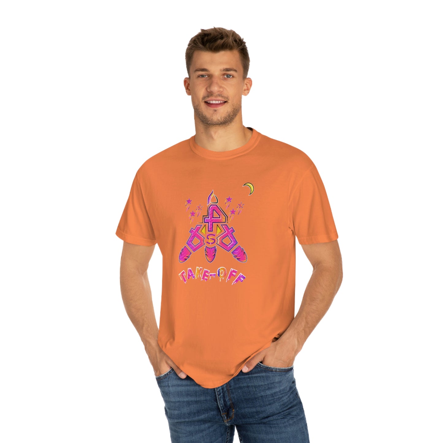 444 Set The Example TAKEOFF Unisex Garment-Dyed T-shirt