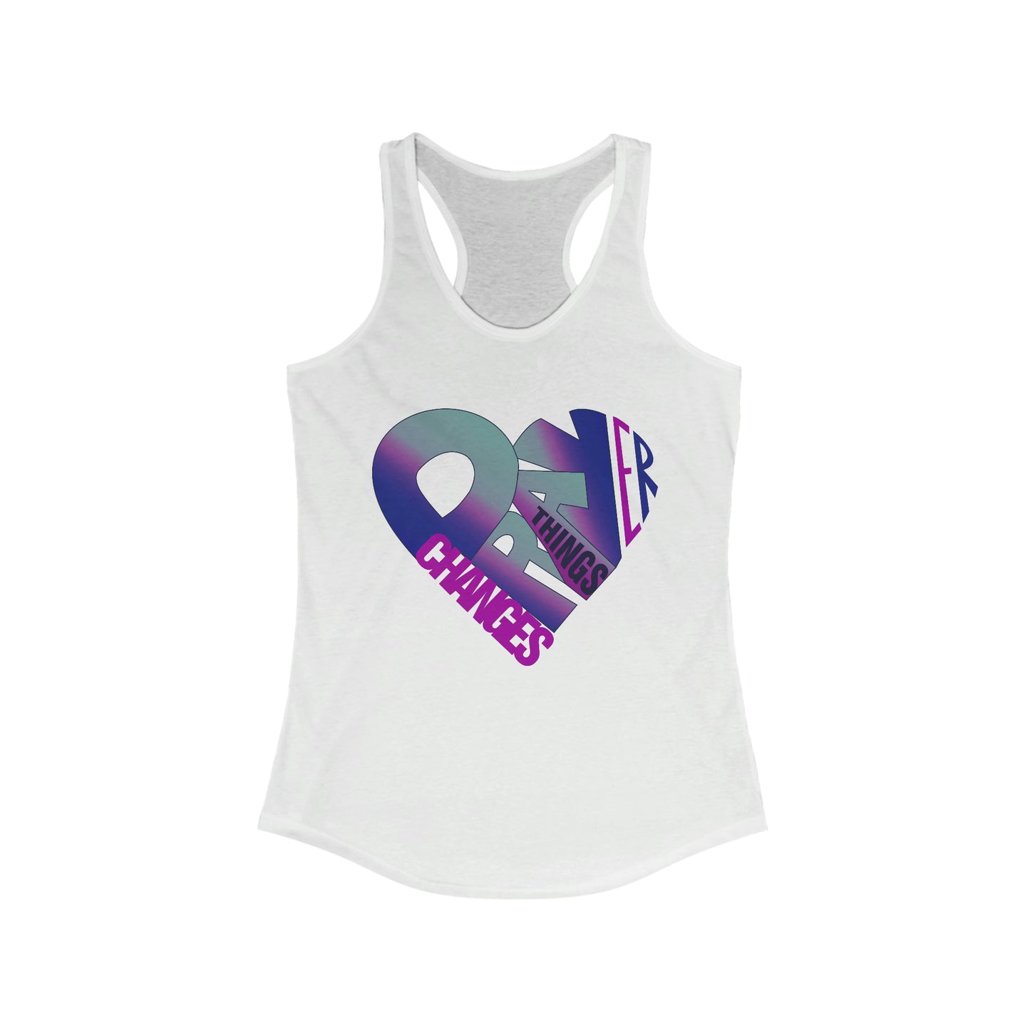 (Prayer Change s Things) Women's Ideal Racerback Tank